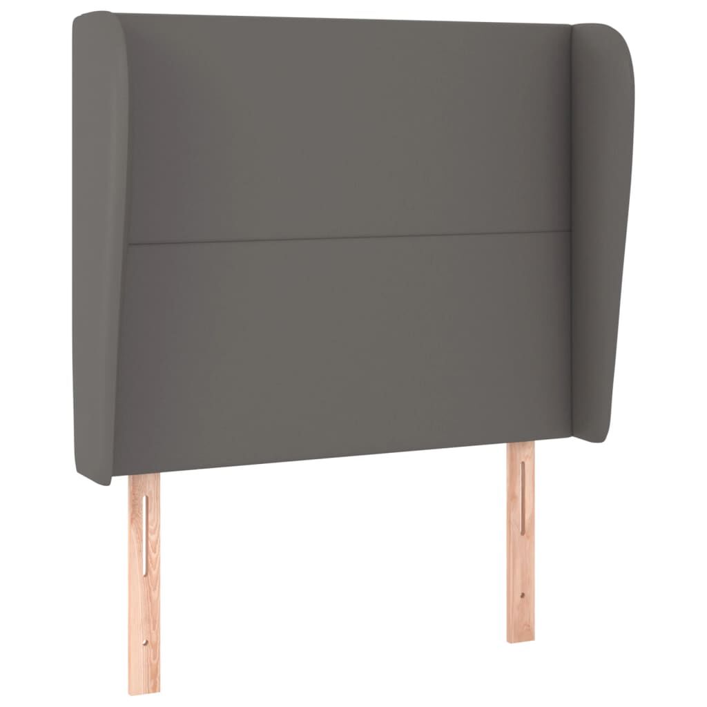 vidaXL Κεφαλάρι με Πτερύγια Γκρι 83x23x118/128 εκ. Συνθετικό Δέρμα