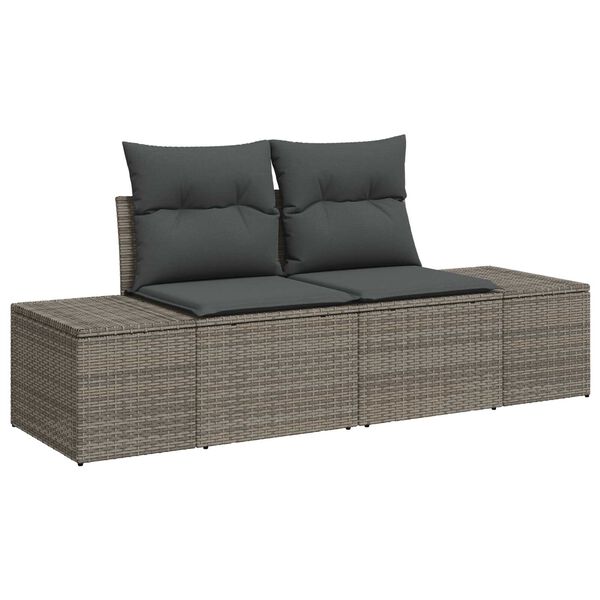 vidaXL Σετ Καναπέ Κήπου με μαξιλάρι 6 pcs Γκρι 100 x 55 x 73 εκ