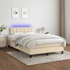 vidaXL &Kappa;&rho;&epsilon;&beta;ά&tau;&iota; Boxspring &mu;&epsilon; &Sigma;&tau;&rho;ώ&mu;&alpha; & LED &Kappa;&rho;&epsilon;&mu; 120x190 &epsilon;&kappa;. &Upsilon;&phi;&alpha;&sigma;&mu;ά&tau;&iota;&nu;&omicron;