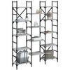 vidaXL Βιβλιοθήκη Γκρι Sonoma 127,5x28,5x172,5 εκ. Επεξεργασμένο Ξύλο