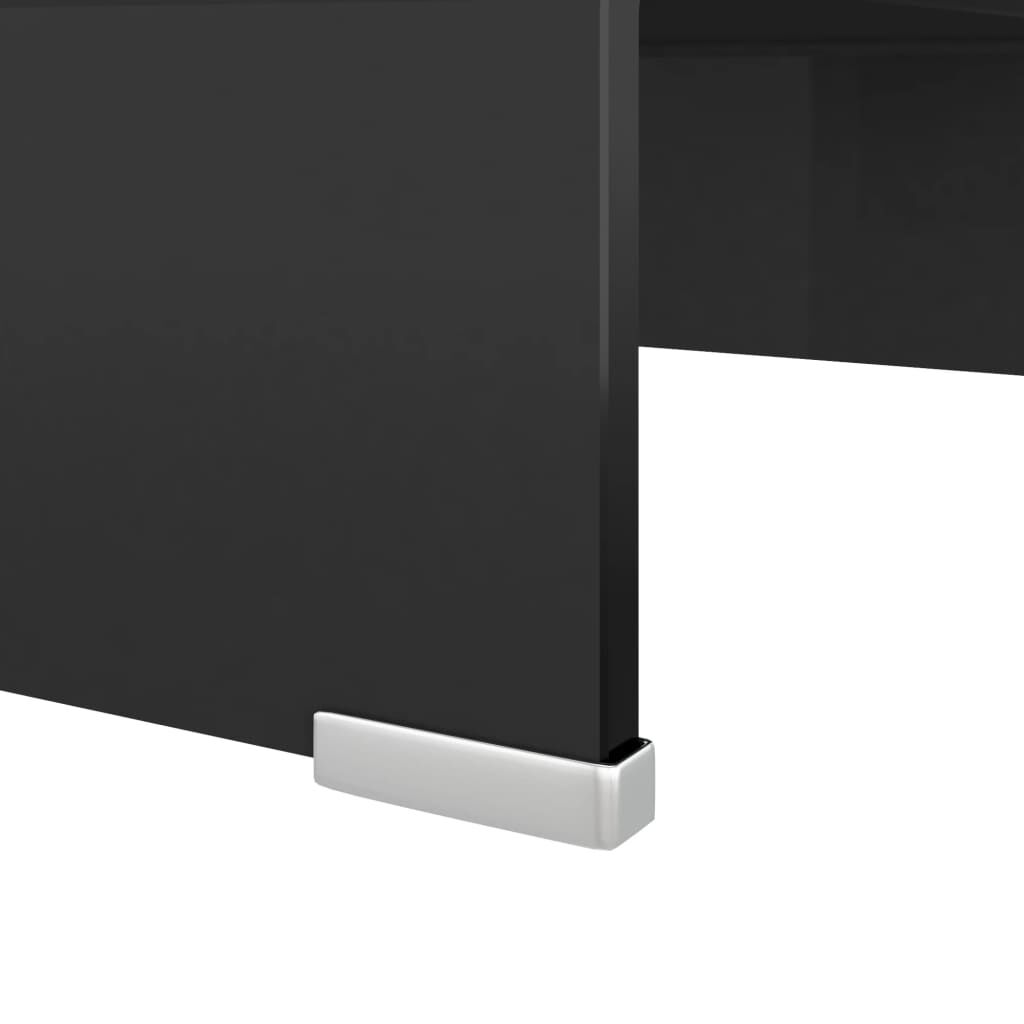 vidaXL Βάση Τηλεόρασης/Οθόνης Μαύρη 40 x 25 x 11 εκ. Γυάλινη