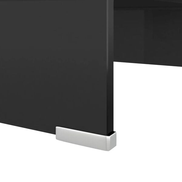 vidaXL Βάση Τηλεόρασης/Οθόνης Μαύρη 40 x 25 x 11 εκ. Γυάλινη