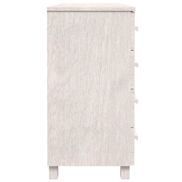 vidaXL Ντουλάπι HAMAR Λευκό 113 x 40 x 80 εκ. από Μασίφ Ξύλο Πεύκου