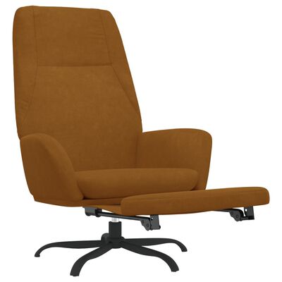 vidaXL Πολυθρόνα Relax με Υποπόδιο Καφέ Βελούδινη