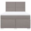 vidaXL &Kappa;&rho;&epsilon;&beta;ά&tau;&iota; Boxspring &mu;&epsilon; &Sigma;&tau;&rho;ώ&mu;&alpha; Taupe 140x190 &epsilon;&kappa;. &Upsilon;&phi;&alpha;&sigma;&mu;ά&tau;&iota;&nu;&omicron;