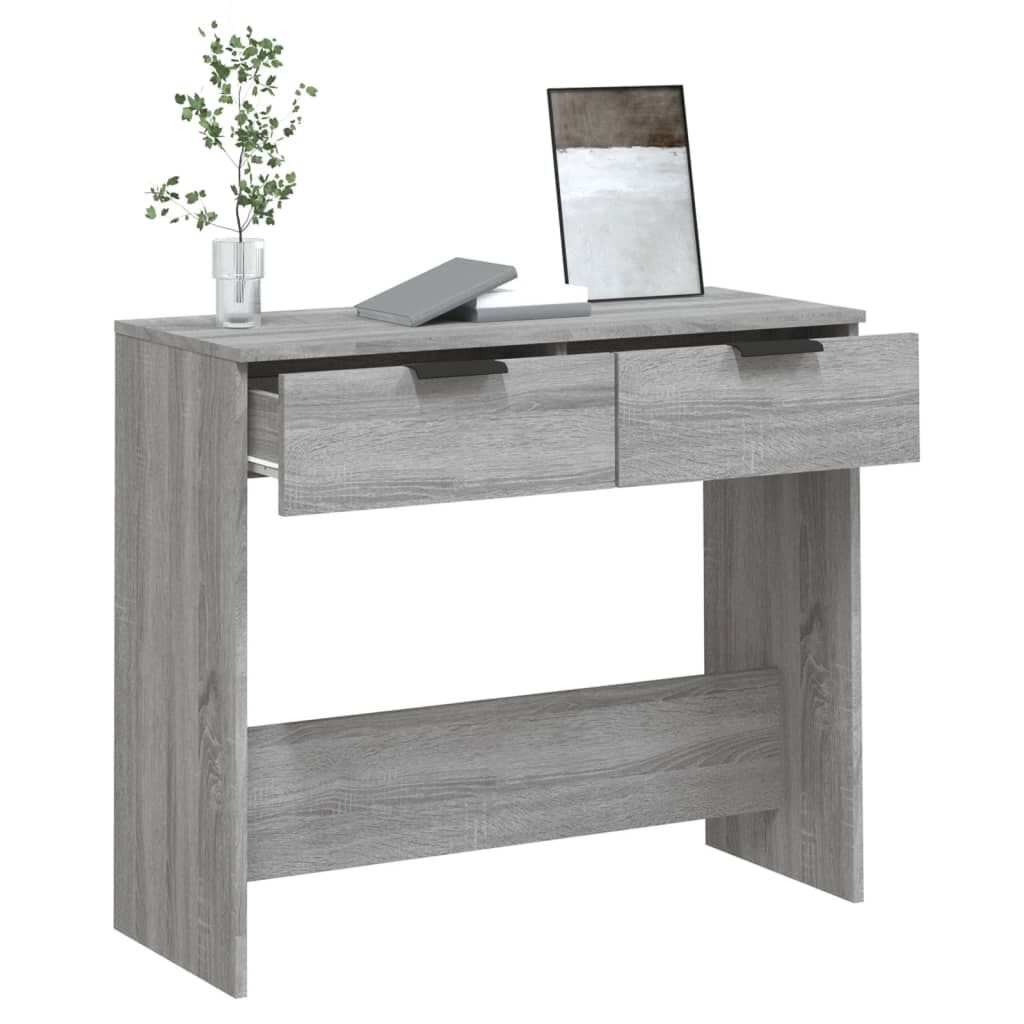 vidaXL Τραπέζι Κονσόλα Γκρι Sonoma 90x36x75 εκ. Επεξεργασμένο Ξύλο