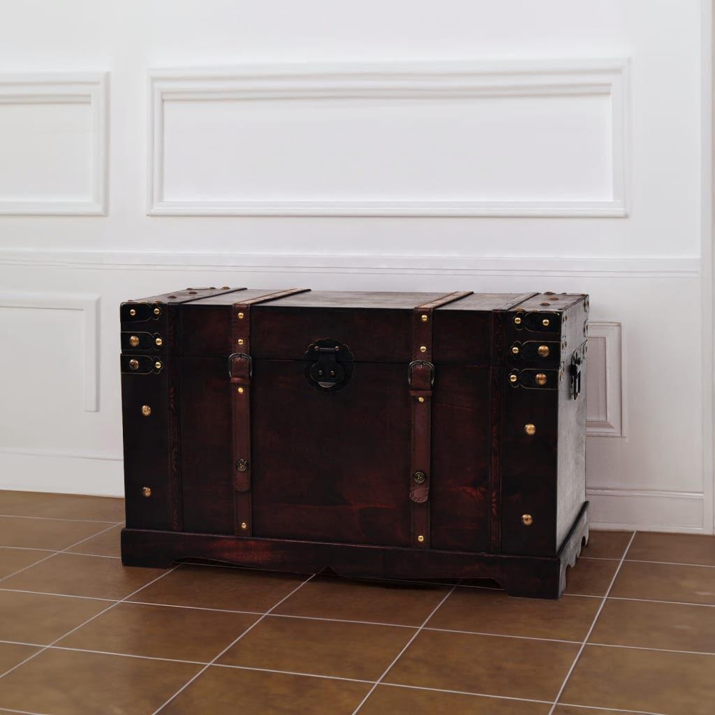 vidaXL Σεντούκι Θησαυρού Vintage Στιλ 66 x 38 x 40 εκ. Ξύλινο