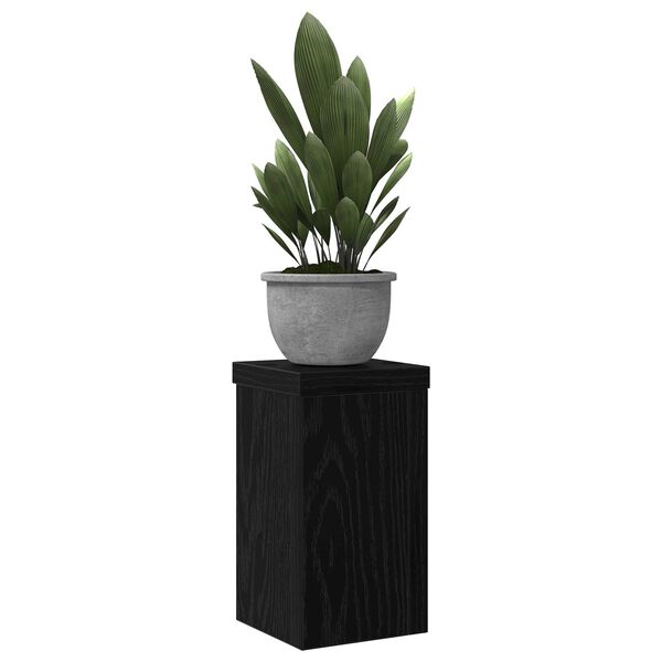 vidaXL Βάση φυτών 2 pcs Μαύρη δρυς 10 x 10 x 18 cm Επεξεργασμένο ξύλο