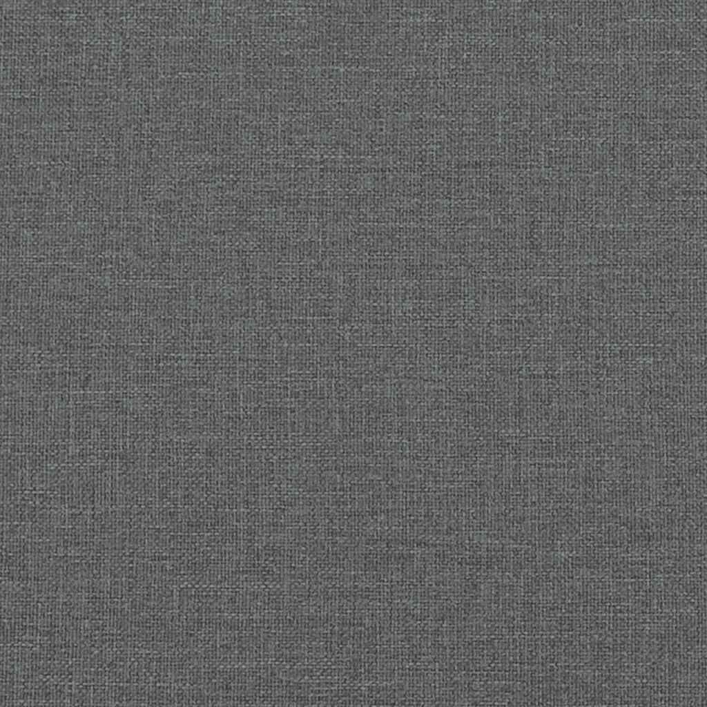 vidaXL Κρεβάτι Boxspring με Στρώμα Σκούρο Γκρι 90x190 εκ. Υφασμάτινο