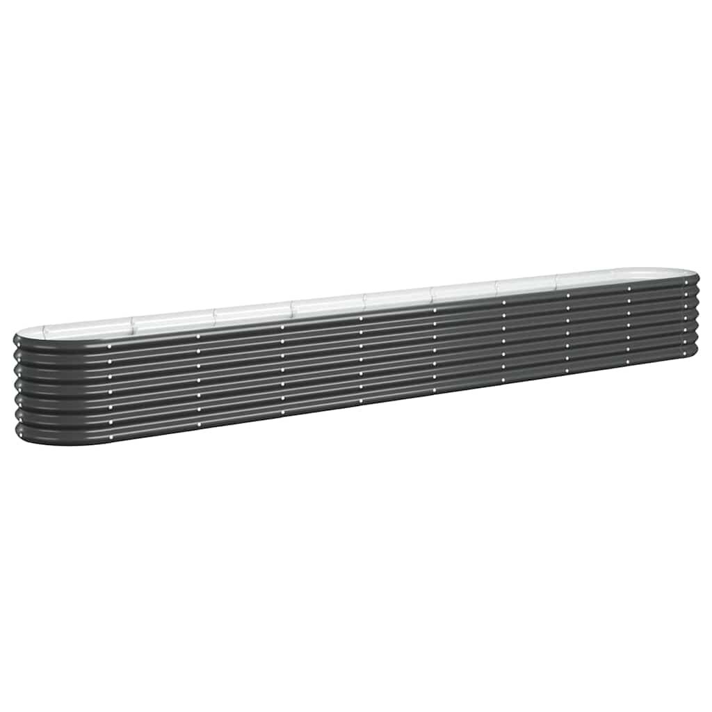 vidaXL Ζαρντινιέρα Ανθρακί 332x40x36 εκ Γαλβανισμένος χάλυβας