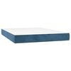 vidaXL Κρεβάτι Boxspring με Στρώμα Σκούρο Μπλε 140x200 εκ. Βελούδινο