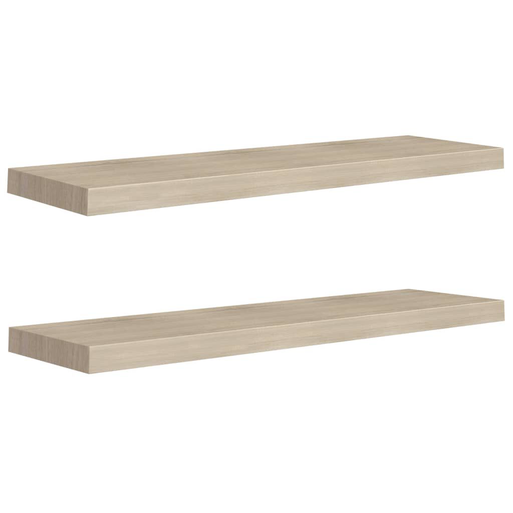vidaXL Ράφια Τοίχου 2 τεμ. Χρώμα Δρυός 90x23,5x3,8 εκ. MDF