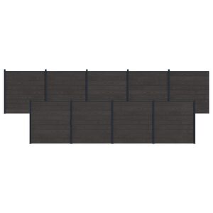 vidaXL &Sigma;&epsilon;&tau; &Phi;&rho;ά&chi;&tau;&eta; 9 pcs 1564 x 186 cm WPC &kappa;&alpha;&iota; &Alpha;&lambda;&omicron;&upsilon;&mu;ί&nu;&iota;&omicron; &Mu;&alpha;ύ&rho;&omicron;