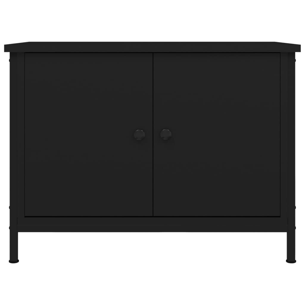 vidaXL Έπιπλο Τηλεόρασης με Πόρτες Μαύρο 60 x 35 x 45 εκ. Επεξ. Ξύλο