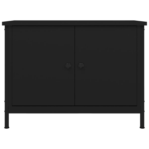 vidaXL Έπιπλο Τηλεόρασης με Πόρτες Μαύρο 60 x 35 x 45 εκ. Επεξ. Ξύλο