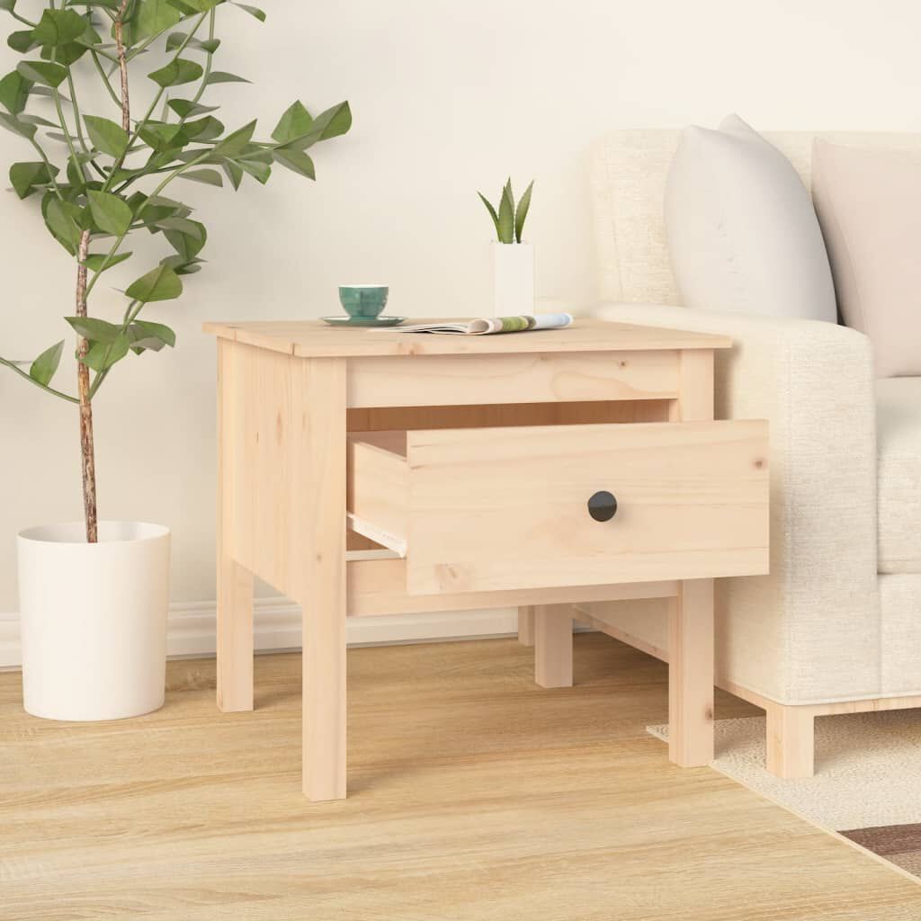 vidaXL Βοηθητικά Τραπέζια 2 τεμ. 50x50x49 εκ. Μασίφ Ξύλο Πεύκου