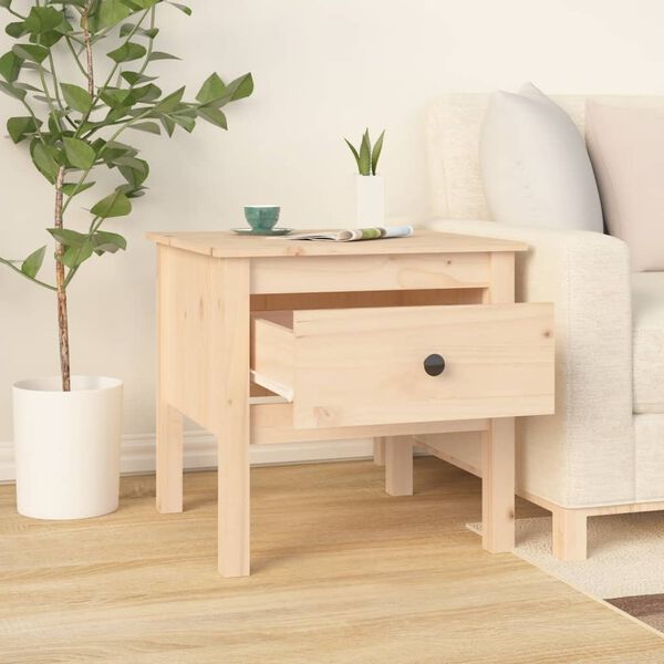 vidaXL Βοηθητικά Τραπέζια 2 τεμ. 50x50x49 εκ. Μασίφ Ξύλο Πεύκου