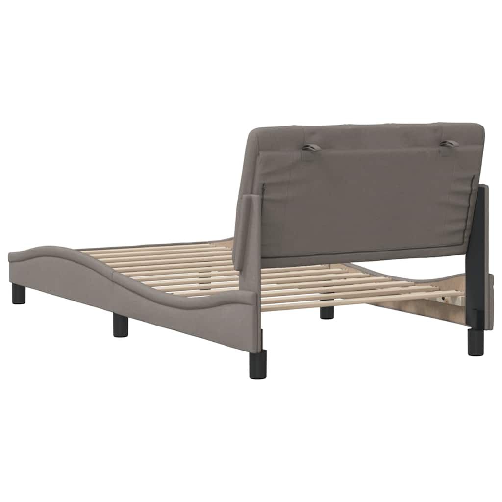 vidaXL Σκελετός Κρεβατιού Χωρίς Στρώμα Taupe 100 x 200 εκ. Υφασμάτινο