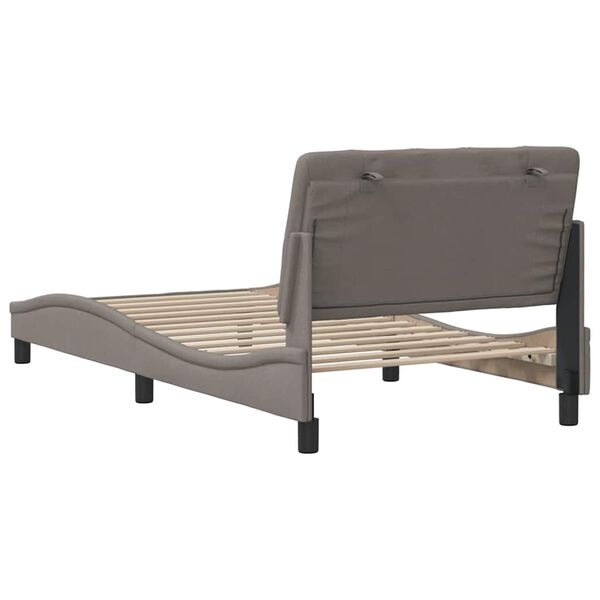 vidaXL Σκελετός Κρεβατιού Χωρίς Στρώμα Taupe 100 x 200 εκ. Υφασμάτινο