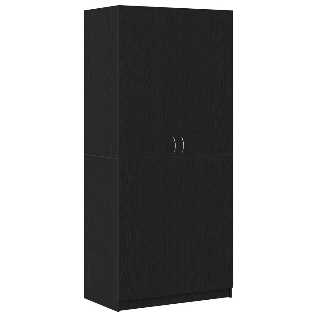 vidaXL Μαύρη Καρυδιά Ντουλάπα 90x52x200 εκ. Από Ξύλο