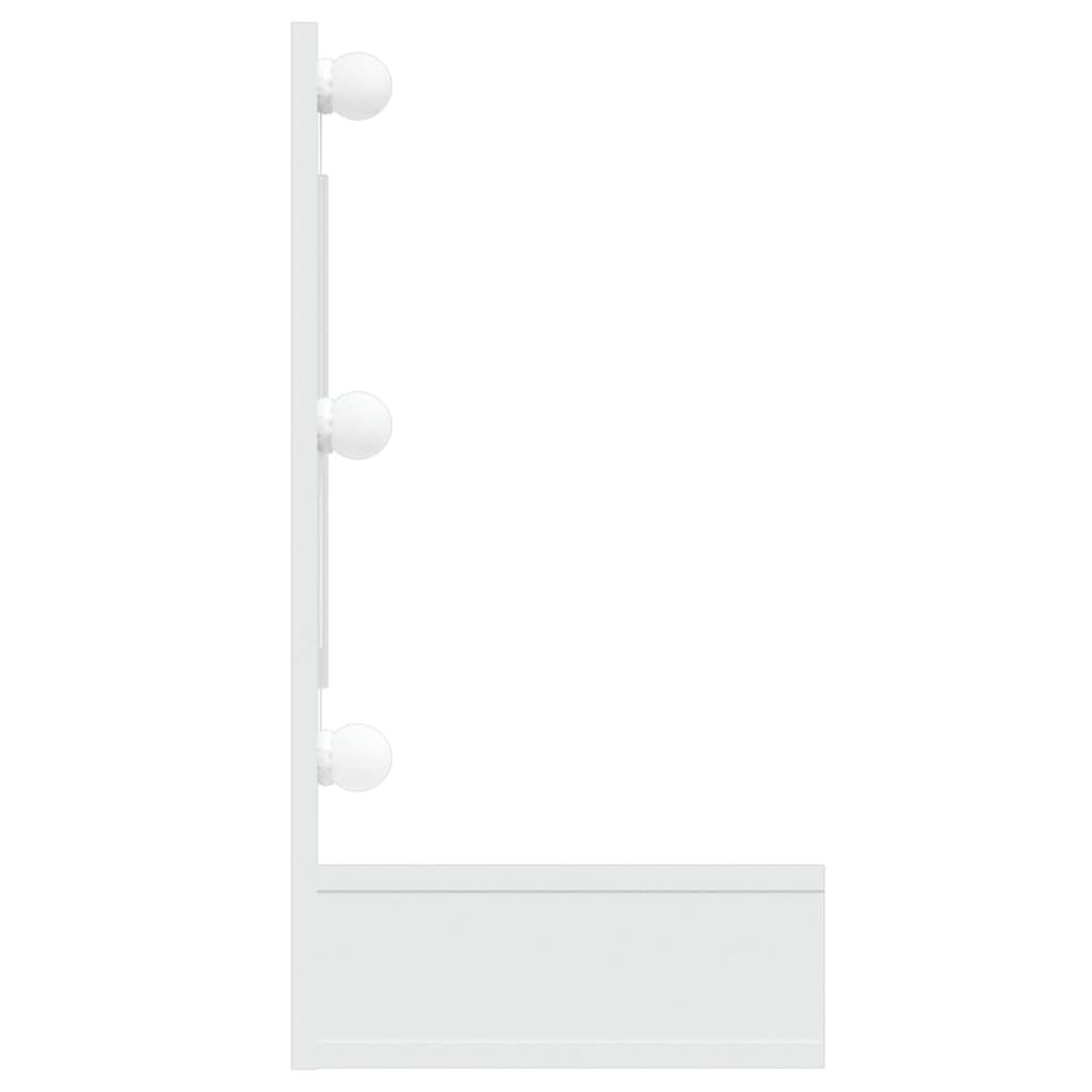 vidaXL Έπιπλο Καθρέπτη με LED Λευκό 90x31,5x62 εκ.