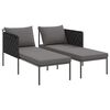 vidaXL Ήλιο-κρεβάτι με μαξιλάρι Ανθρακί 115 x 153 x 69.5 εκ. Ατσάλι