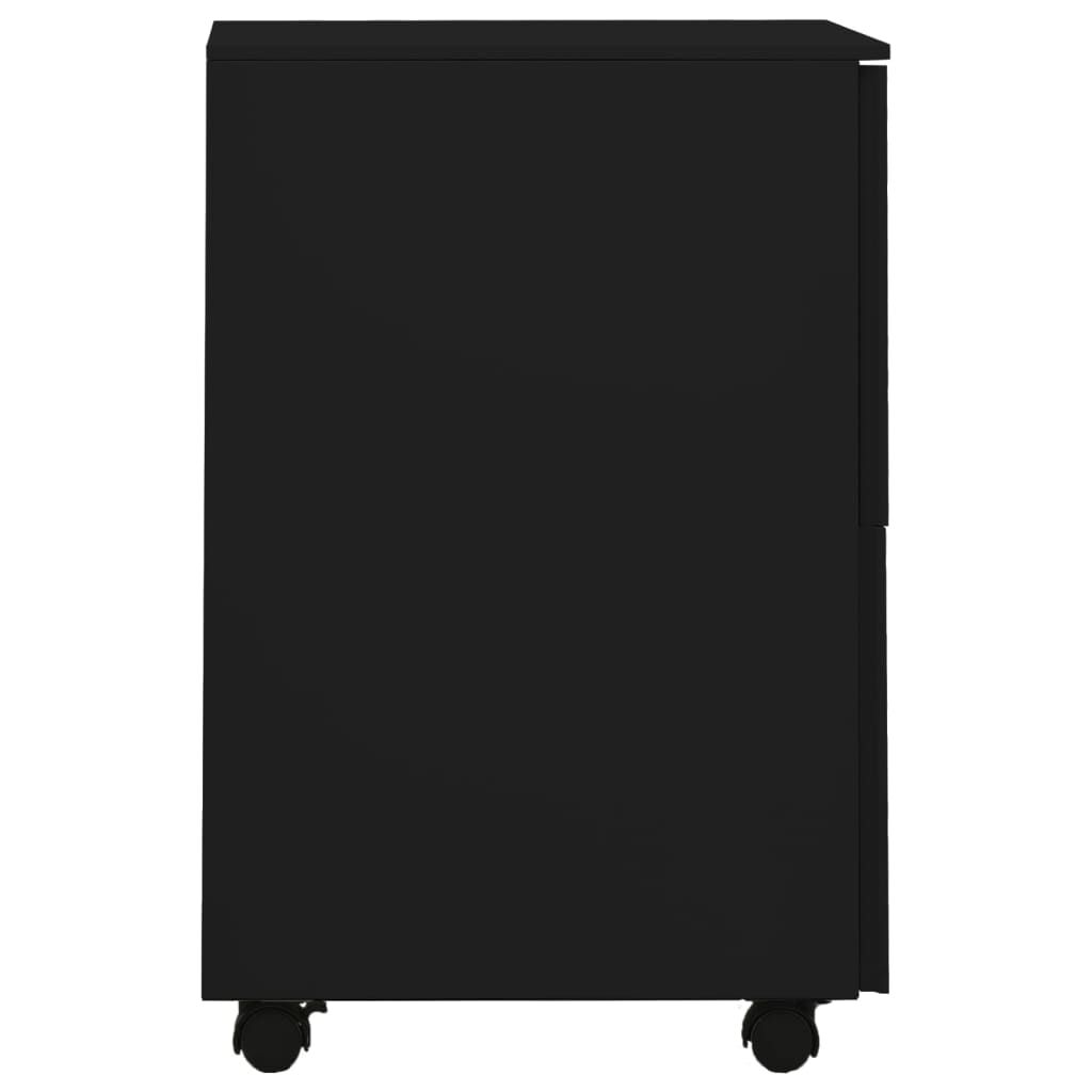 vidaXL Αρχειοθήκη Φορητή Μαύρη 39 x 45 x 67 εκ. Ατσάλινη