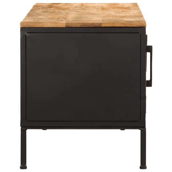vidaXL Έπιπλο Τηλεόρασης 110x35x40 εκ. Ακατέργαστο Μασίφ Ξύλο Μάνγκο