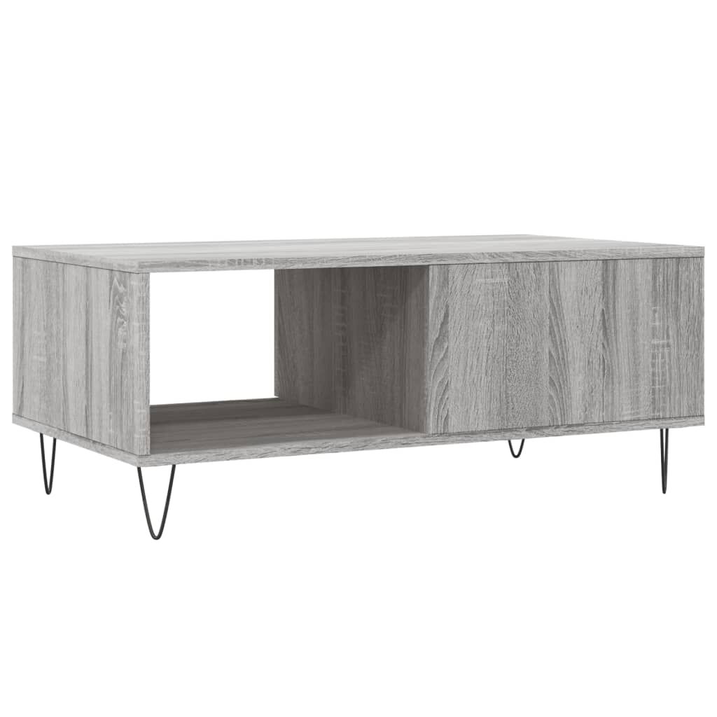 vidaXL Τραπεζάκι Σαλονιού Γκρι Sonoma 90x50x36,5εκ. Επεξεργασμένο Ξύλο