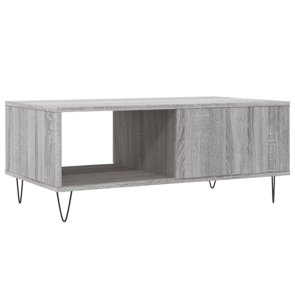 vidaXL Τραπεζάκι Σαλονιού Γκρι Sonoma 90x50x36,5εκ. Επεξεργασμένο Ξύλο