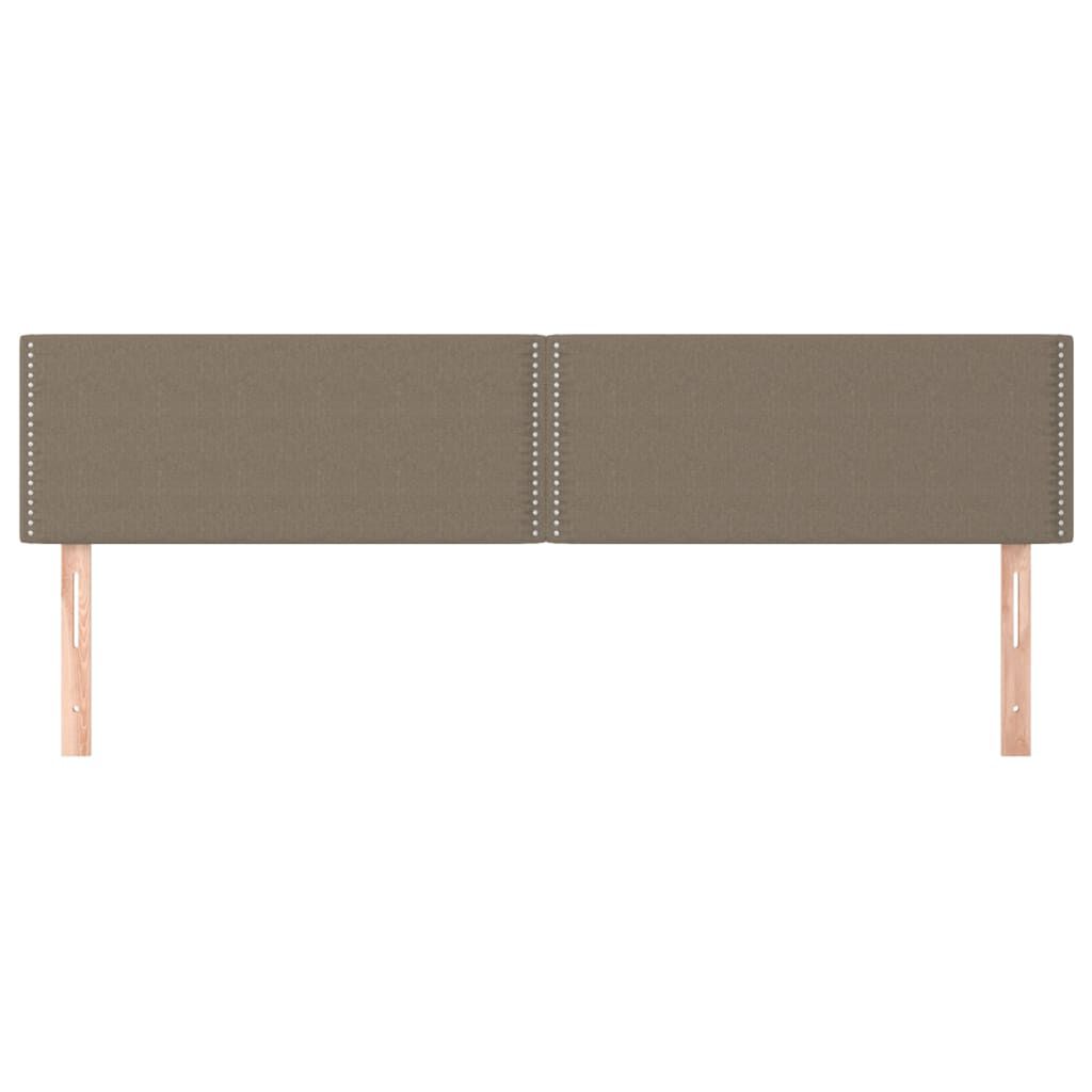 vidaXL Κεφαλάρια Κρεβατιού 2 τεμ. Taupe 80 x 5 x 78/88 εκ. Υφασμάτινο