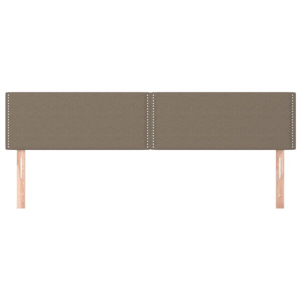 vidaXL Κεφαλάρια Κρεβατιού 2 τεμ. Taupe 80 x 5 x 78/88 εκ. Υφασμάτινο