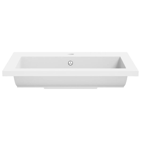 vidaXL Νιπτήρας Λευκός 600 x 450 x 120 χιλ. Γρανιτένιος