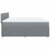 vidaXL Κρεβάτι Boxspring με Στρώμα Ανοιχτό Γκρι 180x200 εκ. Υφασμάτινο