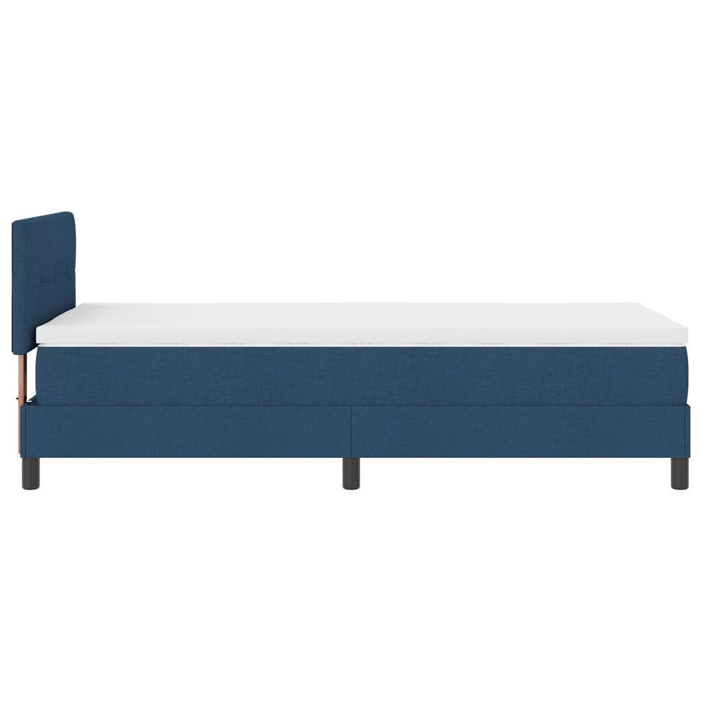 vidaXL Κρεβάτι Box Spring με στρώμα Μπλε 90x190 εκ Υφασμάτινο