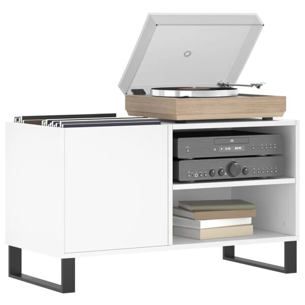 vidaXL Δισκοθήκη Λευκή 85 x 38 x 48 εκ. από Επεξεργασμένο Ξύλο