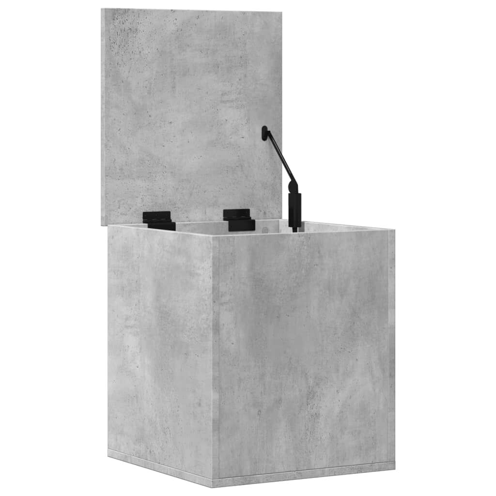 vidaXL Κουτί Αποθήκευσης Γκρι Σκυροδέματος 40x42x46 εκ. Επεξεργ. Ξύλο