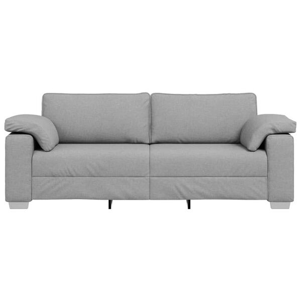vidaXL Καναπές με μαξιλάρι Σκούρο γκρι 219 x 77 x 82 εκ ύφασμα