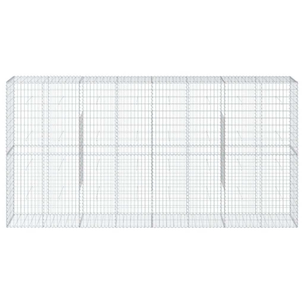 vidaXL Συρματοκιβώτιο με Κάλυμμα 400x50x200εκ. από Γαλβανισμένο Χάλυβα