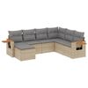 vidaXL Patio Sofa Set 7-&theta;έ&sigma;&iota;&alpha; Beige and Grey