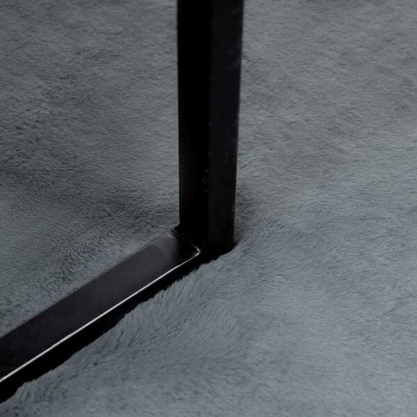 vidaXL Χαλιά Ψεύτικου Κουνελιού Ανθρακί 200 x 200 cm Πολυεστέρας