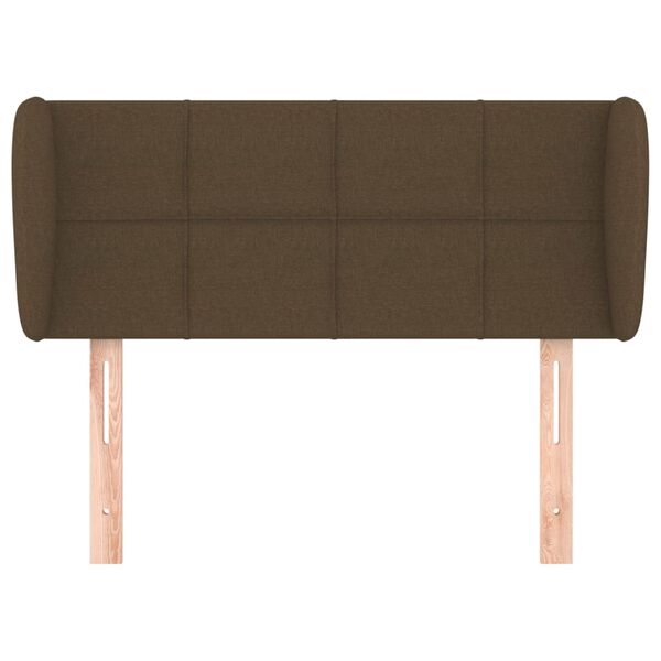 vidaXL Κεφαλάρι με Πτερύγια Σκούρο Καφέ 93x23x78/88 εκ. Υφασμάτινο