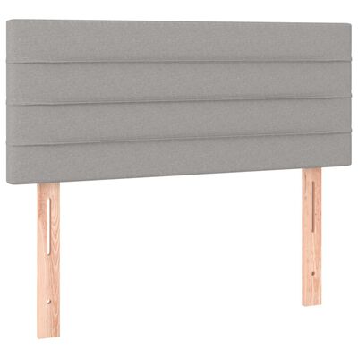 vidaXL Κρεβάτι Boxspring με Στρώμα Ανοιχτό Γκρι 80x200 εκ. Υφασμάτινο