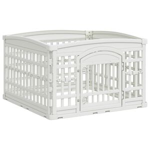 vidaXL &Alpha;&lambda;ά&nu;&alpha; &Sigma;&kappa;ύ&lambda;&omicron;&upsilon; 4 &Pi;ά&nu;&epsilon;&lambda; &Lambda;&epsilon;&upsilon;&kappa;ό 91 x 91 x 58 &epsilon;&kappa;. &Pi;&lambda;&alpha;&sigma;&tau;&iota;&kappa;ό
