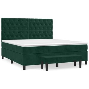 vidaXL &Kappa;&rho;&epsilon;&beta;ά&tau;&iota; Boxspring &mu;&epsilon; &Sigma;&tau;&rho;ώ&mu;&alpha; &Sigma;&kappa;&omicron;ύ&rho;&omicron; &Pi;&rho;ά&sigma;&iota;&nu;&omicron; 160x200&epsilon;&kappa;. &Beta;&epsilon;&lambda;&omicron;ύ&delta;&iota;&nu;&omicron;