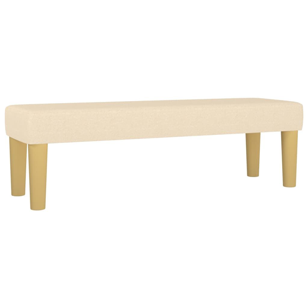 vidaXL Κρεβάτι Boxspring με Στρώμα Κρεμ 140x200 εκ. Υφασμάτινο