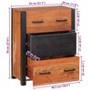vidaXL Πλαϊνό γραφείο 3 pcs Καφέ 55 x 30 x 75 εκ Μασίφ ξύλο ακακίας