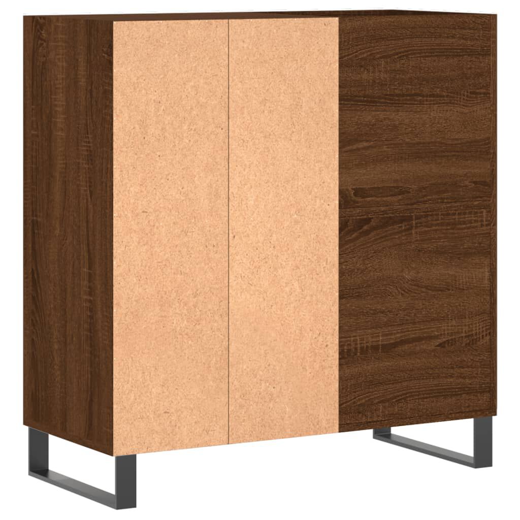 vidaXL Δισκοθήκη Καφέ Δρυς 84,5 x 38 x 89 εκ. από Επεξεργασμένο Ξύλο