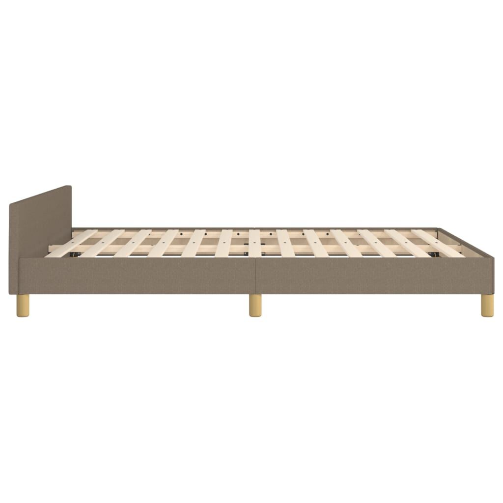 vidaXL Σκελετός Κρεβατιού Χωρίς Στρώμα Taupe 140x190 εκ. Υφασμάτινο