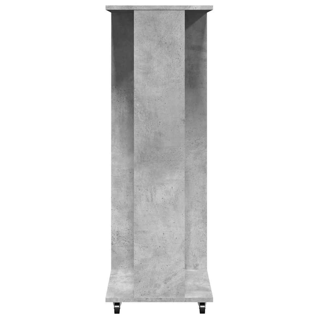 vidaXL Ντουλάπα με Ροδάκια Γκρι Σκυρ. 102x38x110εκ. Επεξεργασμένο Ξύλο